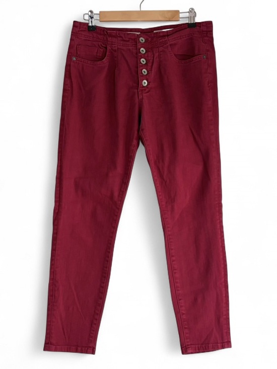Anthropologie Denim - Pilcro Anthropologie Red High Rise Skinny Button Fly Jeans Size 28